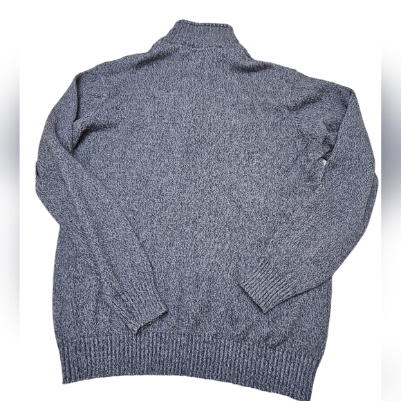 Oscar de la Renta 1/4 Zip Gray Ribbed Knit Pullover Sweater Mens size Large - Picture 5 of 6